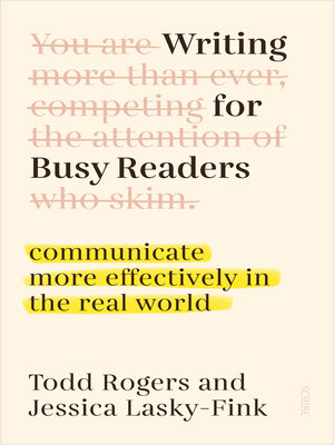 cover image of Writing for Busy Readers